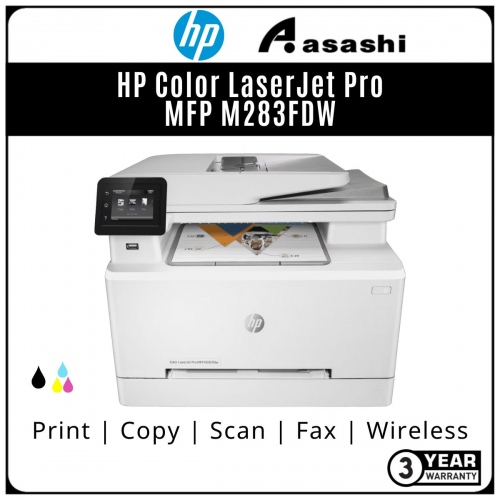 HP Color LaserJet Pro MFP M283FDW Printer Print,Scan,Copy,Fax, Duplex,Network, Wirleless (7KW75A) (Online Warranty Registration 1+2 Yrs)