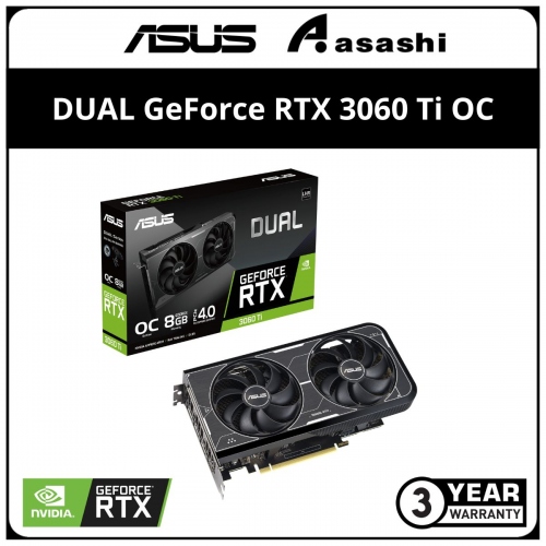 ASUS DUAL GeForce RTX 3060 Ti OC 8GB GDDR6 Graphic Card (DUAL-RTX3060TI-O8GD6X)
