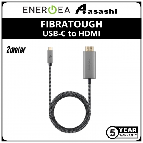 Energea FIBRATOUGH 3.1 USB-C to HDMI Cable - 2m (5yrs Limited Hardware Warranty)
