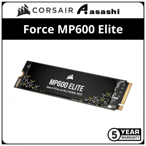 Corsair Force MP600 Elite 1TB M.2 2280 PCIE Gen4 x4 NVMe SSD - CSSD-F1000GBMP600ENH (Up to 7000MB/s Read & 6100MB/s Write)