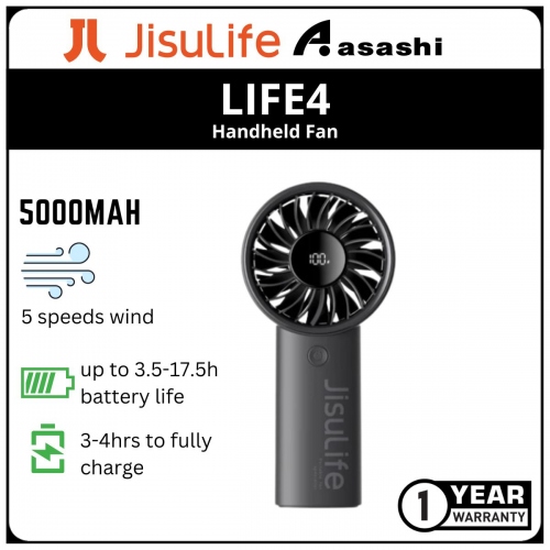 JisuLife Life4-50 HandHeld Fan - Black