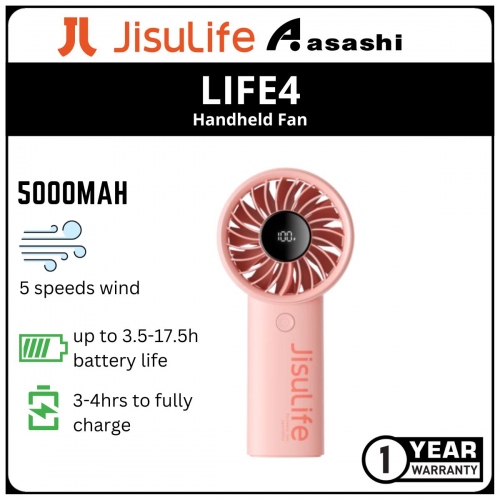 JisuLife Life4-50 HandHeld Fan - Pink