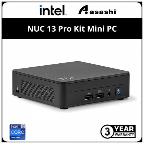 Intel NUC 13 Pro Kit NUC13ANKI5 Mini PC - (i5-1340P,12M, 4.60GHz/ 2x DDR4/ M.2 Gen4/ Wi-Fi 6E AX211/Thunderbolt 4)