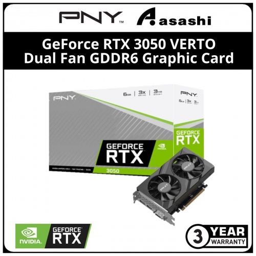 PNY GeForce RTX 3050 6GB VERTO Dual Fan GDDR6 Graphic Card