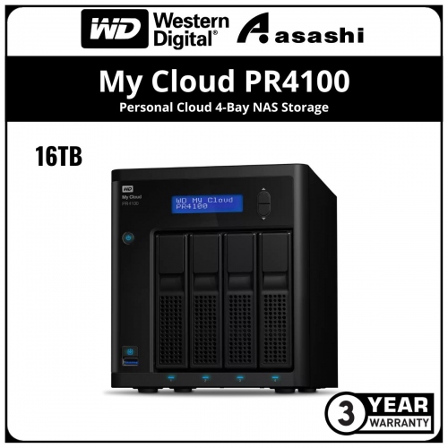 WD My Cloud PR4100 16TB 4-Bay NAS Storage (WDBNFA0160KBK-SESN)