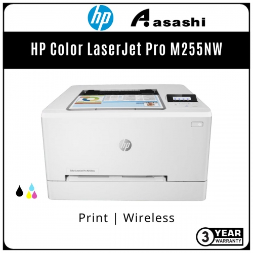HP Color LaserJet Pro M255NW Printer Print, Network, Wireless (FPO as fast as 12 secs), Black: Up to 21 ppm Color: Up to 21 ppm, Up to 600 x 600 dpi, Up to 40000 pages
(7KW63A) (Online Warranty Registration 1+2 Yrs)