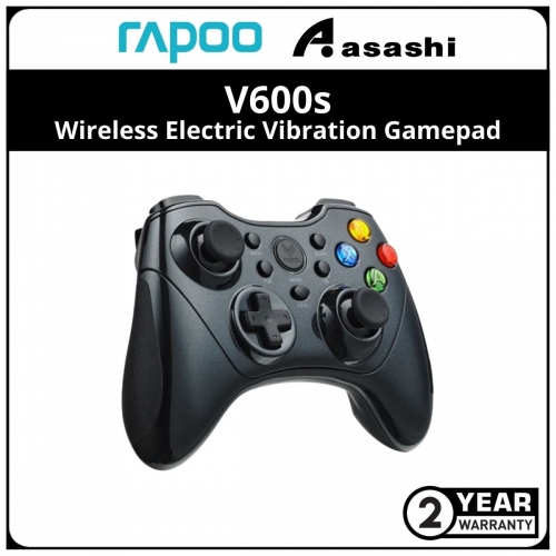 Rapoo V600s (Black) Wireless Electric Vibration Gamepad - 2Y