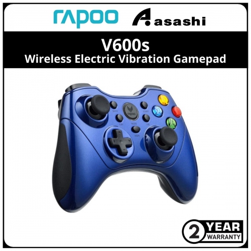 Rapoo V600s (Blue) Wireless Electric Vibration Gamepad - 2Y