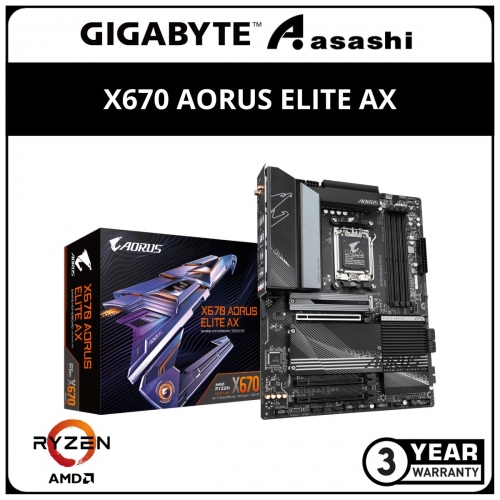 GIGABYTE X670 AORUS ELITE AX (AM5) ATX Motherboard