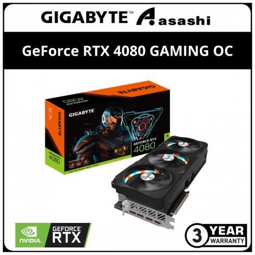GIGABYTE GeForce RTX 4080 16GB GAMING OC GDDR6X Graphic Card (GV-N4080GAMING OC-16GD)