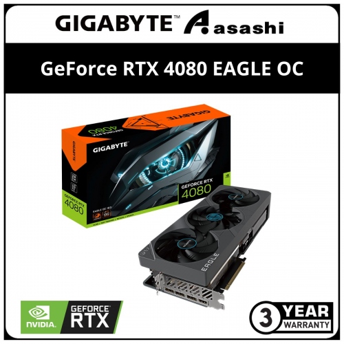 GIGABYTE GeForce RTX 4080 16GB EAGLE OC GDDR6X Graphic Card (GV-N4080EAGLE OC-16GD)