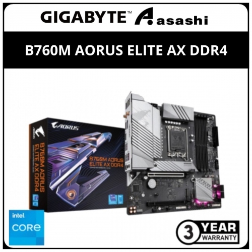 GIGABYTE B760M AORUS ELITE AX DDR4 (LGA1700) MATX Motherboard