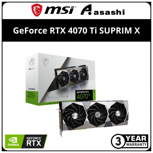 MSI GeForce RTX 4070 Ti SUPRIM X 12GB GDDR6X Graphic Card