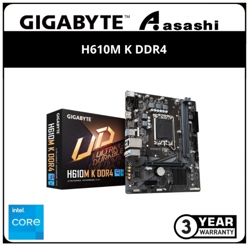 GIGABYTE H610M K DDR4 (LGA1700) mATX Motherboard (HDMI, M.2)