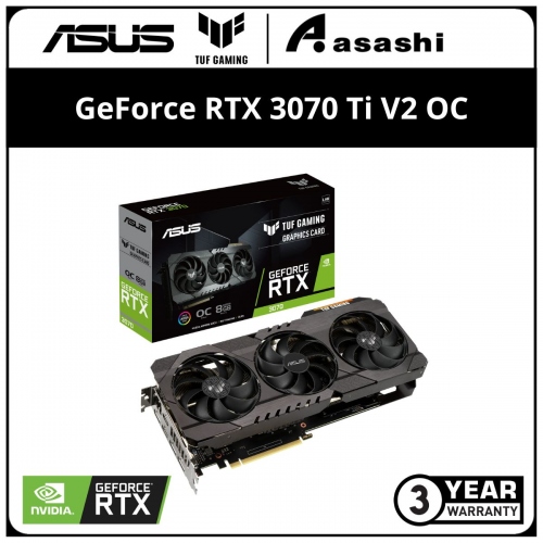 Asus TUF Gaming GeForce RTX 3070 Ti V2 OC Edition 8GB GDDR6X Graphic Card (TUF RTX3070TI-O8G-V2-GAMING)