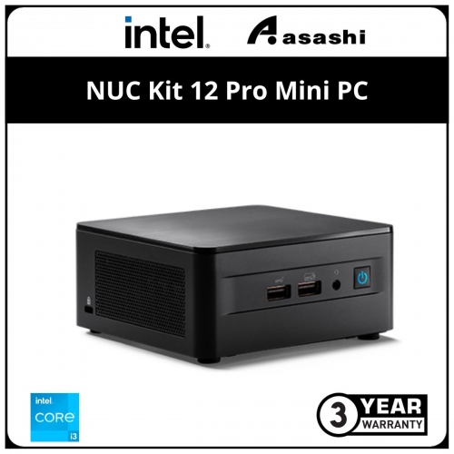 Intel NUC Kit NUC12WSHi3 Mini PC - (i3-1220P,12M, 4.40GHz/ 2x DDR4/ 2.5