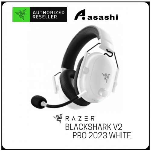 Razer BlackShark V2 Pro (2023) - White (HS Wireless/BT, HyperClear Super Wideband Mic, THX Spatial Audio, Up to 70hrs Batt Life)