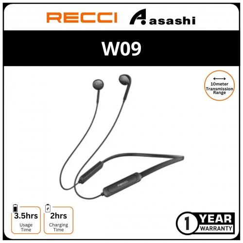 Recci REP-W09 Neck-band Wireless Earphone