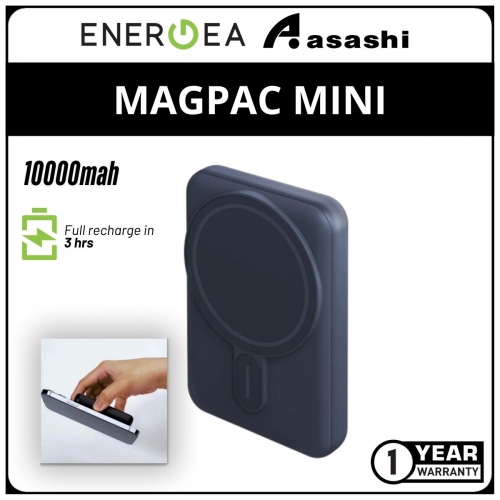 Energea MAGPAC MINI 10000mah Ultra Slim Magsafe Compatible Power Bank with Buil-In Stand - Blue (1 yrs Limited Hardware Warranty)