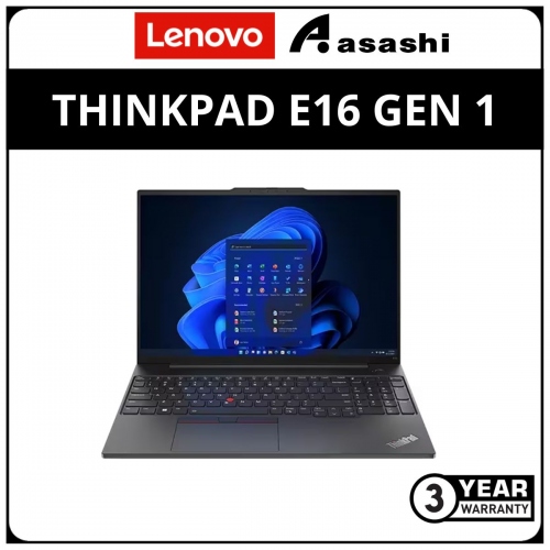 Lenovo ThinkPad E16 Gen 1 21JN0051MY Commercial Notebook (Intel Core i5-1335U/16GB DDR4 (8GB OB + 8GB)/512GB SSD M.2/ 16