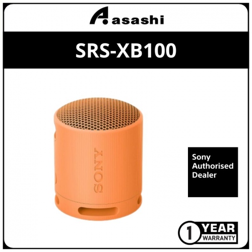 Sony SRS-XB100 Portable Wireless Bluetooth Speaker - Orange (1 yrs Limited Hardware Warranty)