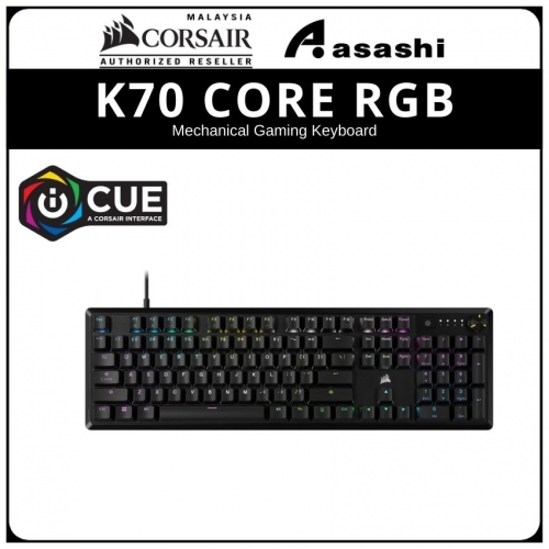 Corsair K70 CORE RGB Mechanical Gaming Keyboard - Corsair MLX Red Switch