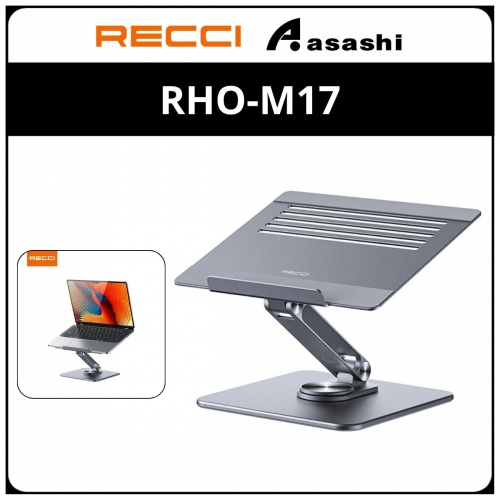 Recci RHO-M17 Multi-Angle Laptop Computers Stand (360 Degree Rotation Direction) - Grey