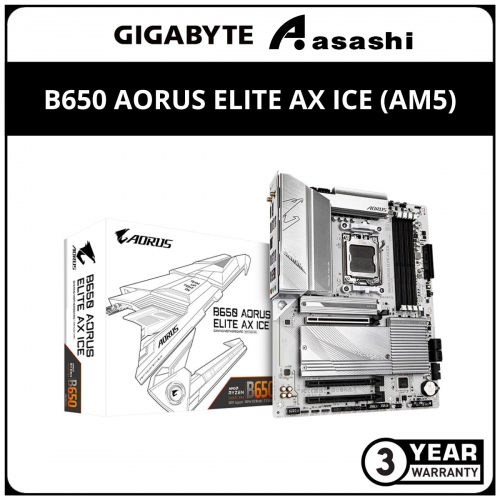 GIGABYTE B650 AORUS ELITE AX ICE (AM5) ATX Motherboard