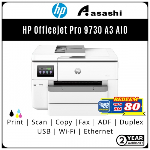 HP Officejet Pro 9730 A3 AIO Wide Format Printer (Print,Scan,Copy,Fax) (Online Warranty Registration 1+1 Yr)