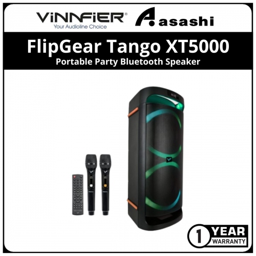 Vinnfier FlipGear Tango XT5000 TWS Portable Party Bluetooth Speaker - 1Y