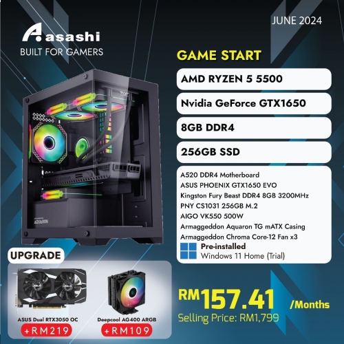 GAME START - AMD Ryzen™ 5 5500 / ASUS Phoenix GeForce® GTX 1650 EVO OC