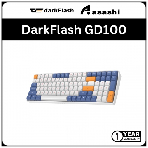 DarkFlash GD100 (Starry Blue) Dual Mode Wireless 2.4G & USB Hot Swap Mechanical Keyboard (K Yellow Switch)