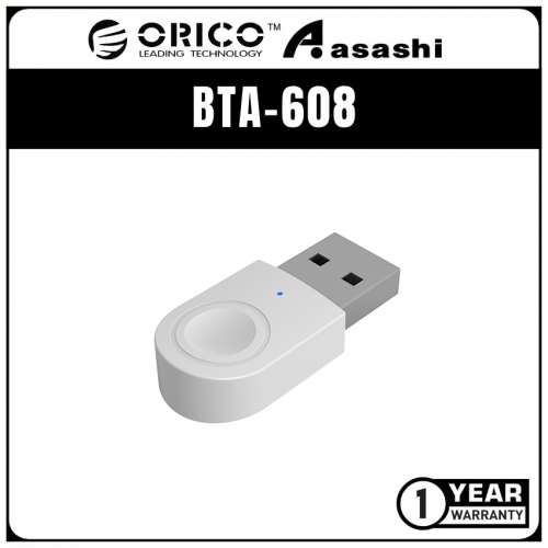 Orico BTA-608 Wireless USB Bluetooth 5.0 Dongle Adapter - White