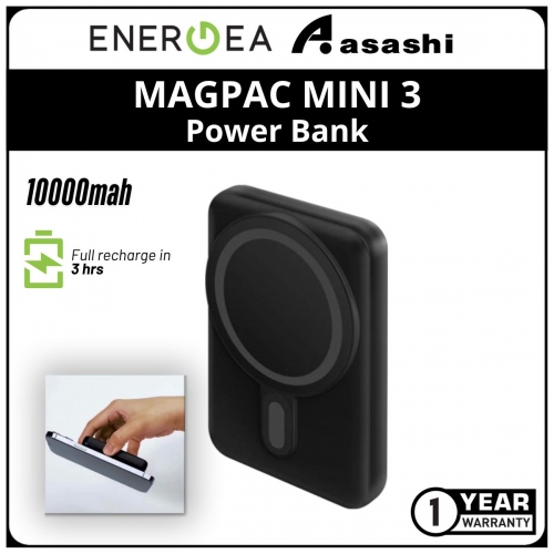 Energea MAGPAC MINI 3 10000mah PD3.0/USB/USB3.0/SCP Power Bank with Display - GunMetal (1 yrs Limited Hardware Warranty)