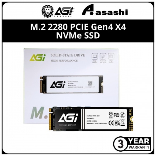 AGI AI818 512GB M.2 2280 PCIE Gen4 X4 NVMe SSD (Up to 4700MB/s Read Speed,2800MB/s Write Speed)