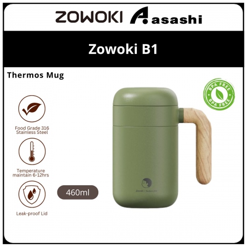 Zowoki B1-460ml Office Cup - Green XW