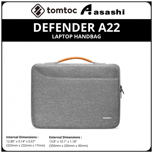 Tomtoc A22D3G2 (Grey) DEFENDER A22 14inch Laptop Handbag