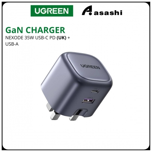 UGREEN NEXODE 35W USB-C PD + USB-A GAN FAST CHARGER (SPACE GRAY)