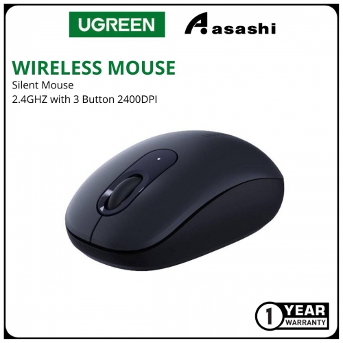 UGREEN WIRELESS SILENT MOUSE MU105 2.4G 3 BUTTON & 2400DPI (Deep Blue)