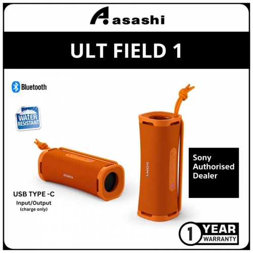 Sony SRS-ULT10 ULT FIELD 1 Wireless Portable Speaker - Orange (1 yrs Limited Hardware Warranty)