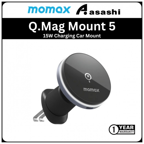 Momax Q.Mag Mount 5 15W Magnetic Wireless Charging Car Mount - Air Vent (1Y)