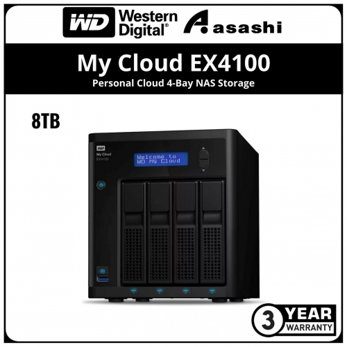 WD MY CLOUD EX4100 NAS Storage - 8TB (WDBWZE0080NBK-SESN)