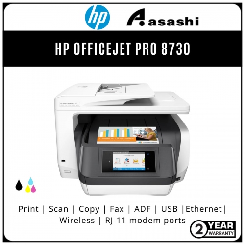 HP OFFICEJET PRO 8730 e AIO PRINTER (D9L20A) (Online Warranty Registration  1+1 Yr), D9L20A, Asashi Technology Sdn Bhd (332541-T)