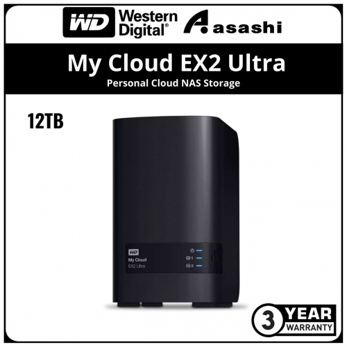 WD My Cloud EX2 Ultra NAS Storage 12TB (WDBVBZ0120JCH-SESN)