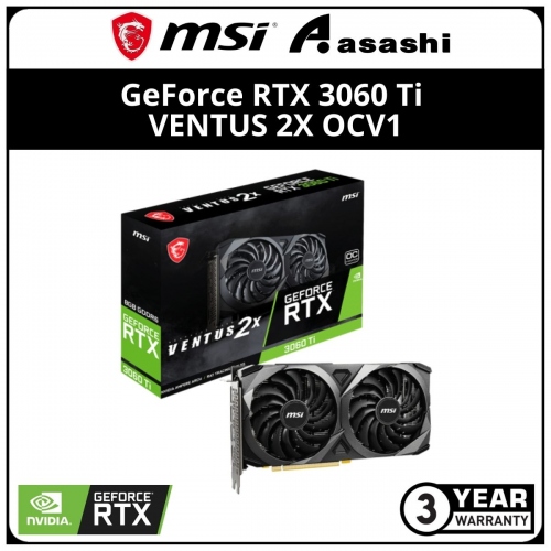MSI GeForce RTX 3060 Ti VENTUS 2X OCV1 LHR 8GB GDDR6 Graphic Card