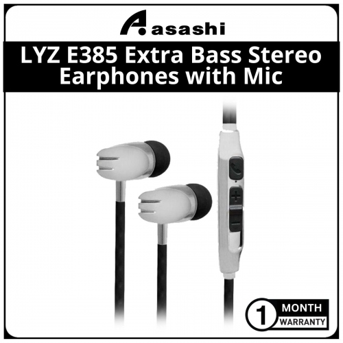 LYZ E385 Extra Bass Stereo Earphones with mic (1 Month Warranty)