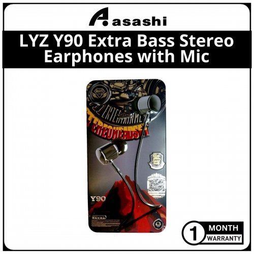 LYZ Y90 Extra Bass Stereo Earphones with mic (1 Month Warranty)