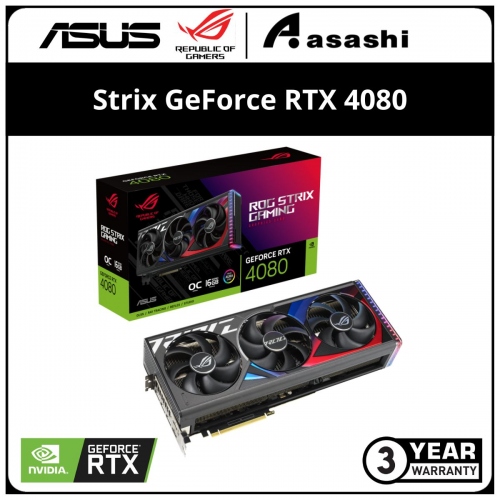 ASUS ROG Strix GeForce RTX 4080 16GB GDDR6X OC Edition Graphic Card