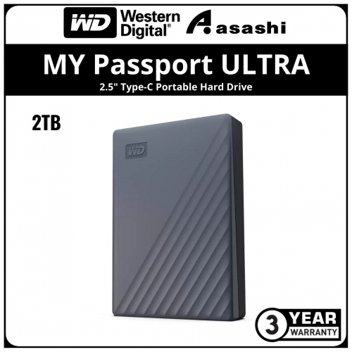 WD MY Passport ULTRA 2TB Gray Type-C (WDBWML0020BGY-WESN)