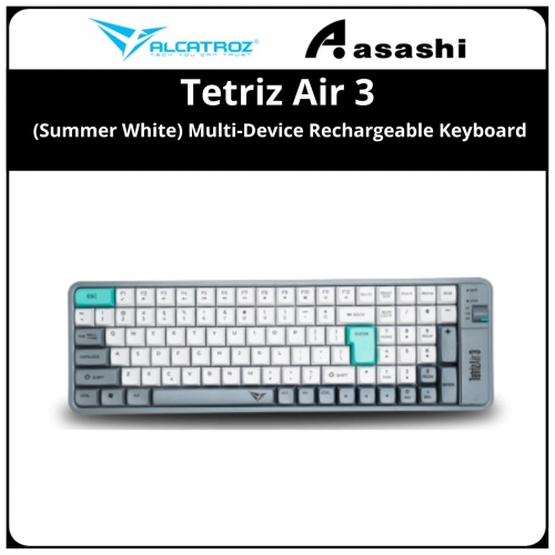 Alcatroz Tetriz Air 3 (Summer White) Multi-Device Rechargeable Keyboard